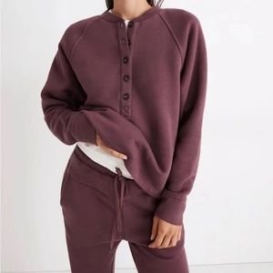 Madewell MWL Betterterry Henley Sweatshirt